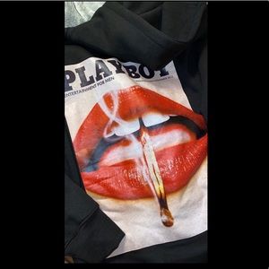 💋Miss guided X PLAYBOY black sweater dress.